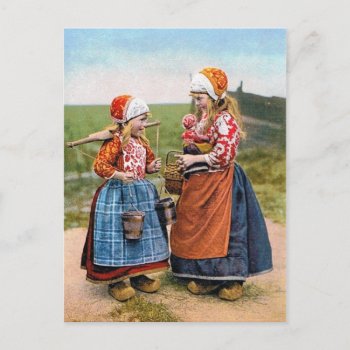 Postcard Dutch Sisters Can't Wait For The Party!!! by chipNboots at Zazzle