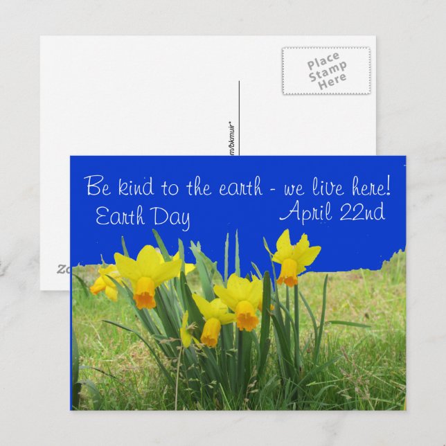 Postcard - Earth Day Daffodils (Front/Back)
