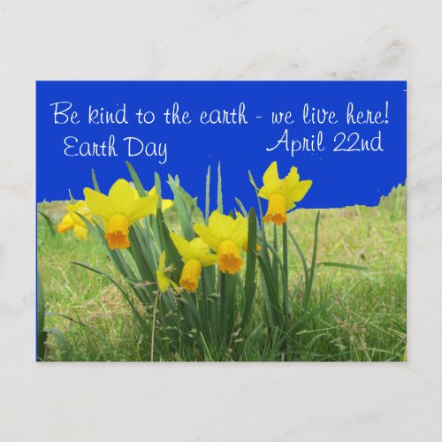 Postcard _ Earth Day Daffodils