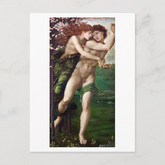 POSTCARD : ED. BURNE - JONES : PHYLLIS + DEMOPHOON (Front)