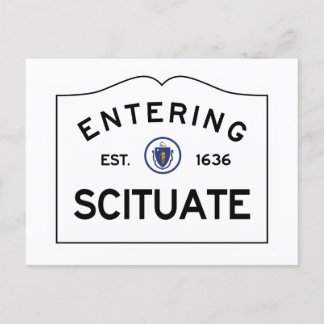 Postcard - Entering Scituate Road Sign