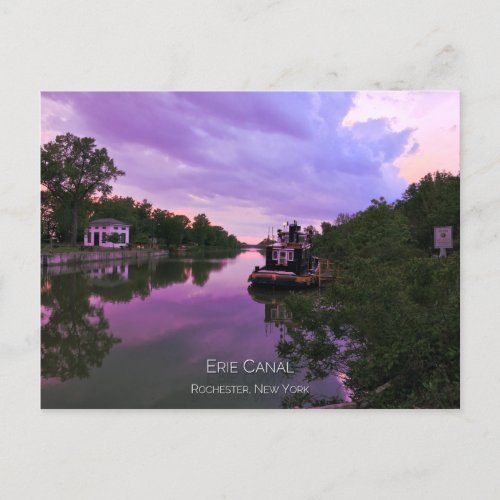 Postcard _ Erie Canal at Sunset