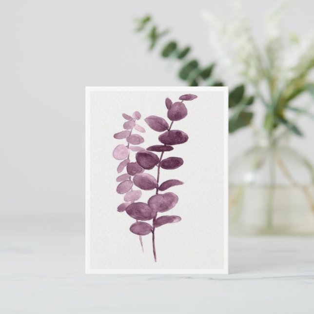 Postcard - Eucalyptus Watercolours  (Standing Front)