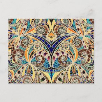 Postcard Floral Abstract Background by Medusa81 at Zazzle