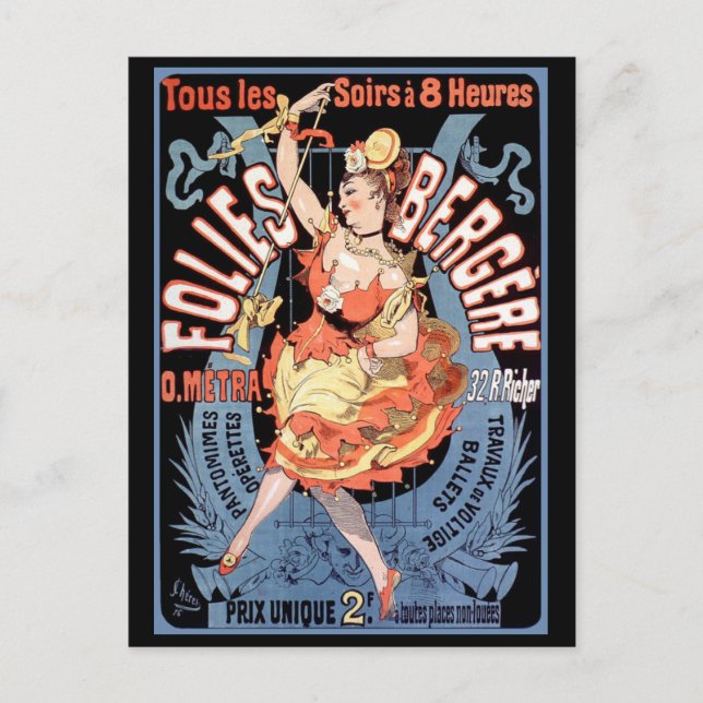 Postcard: Folies Bergere Postcard (Front)