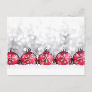 **POSTCARD FOR CHRISTMAS** WITH PRETTY BULBS HOLIDAY POSTCARD