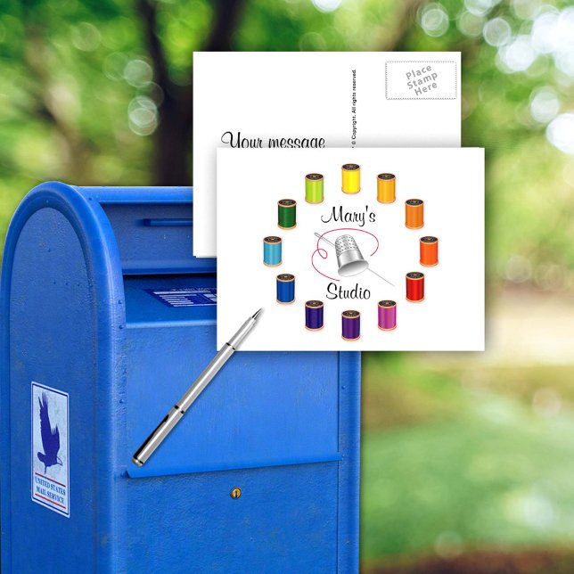 Postcard for Sewing, Needle and Threads (Postcard for Sewing, Needle and Threads. Tell your friends about your latest project. )