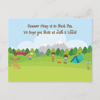 Postcard For Son Or Daughter At Summer Camp by RosieCards at Zazzle