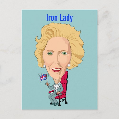 Postcard Former British Prime Minister Iron Lady