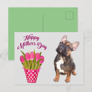 postcard French Bulldog Mother's Day