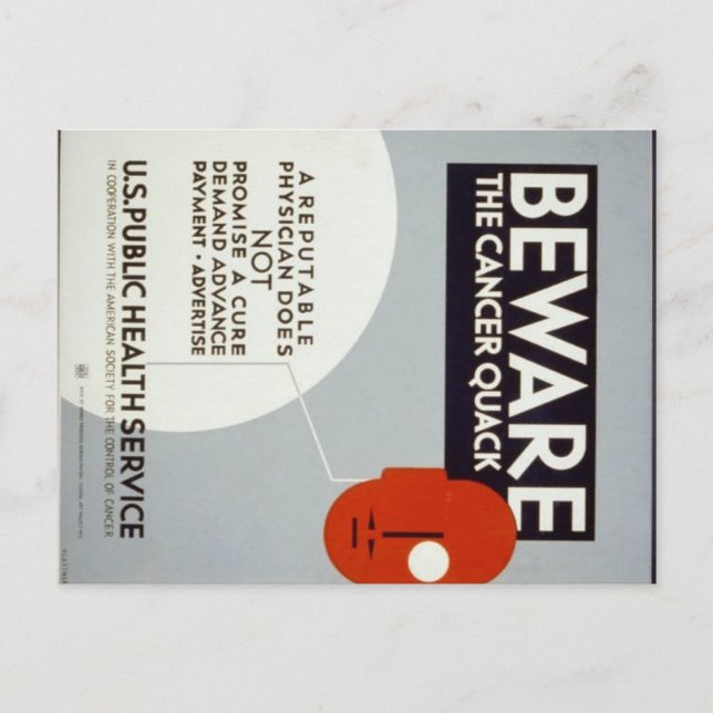 Postcard from the US department of Health (Front)