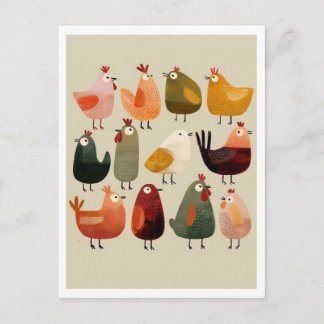 Postcard. Funny Birds Postcard