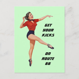 Postcard Get Your Kicks On Route 66 - Road Trip PC