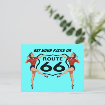 Postcard Get Your Kicks On Route 66 - Road Trip PC | Zazzle