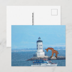 Postcard - Giraffe at LA Harbor Light