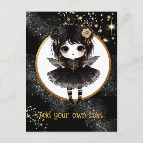 POSTCARD  Goth Girls Kawaii Chibi Cute Custom