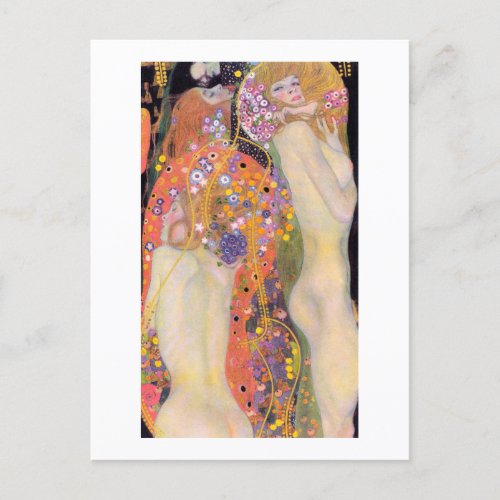 POSTCARD  GUSTAV KLIMT  WATER SERPENTS II