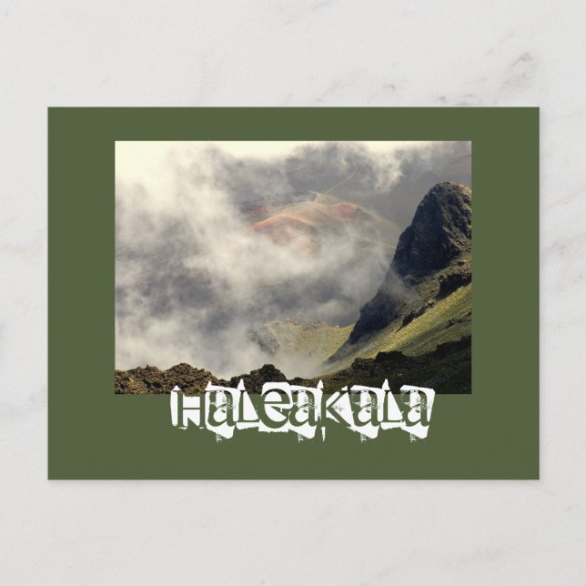 POSTCARD, "HALEAKALA RISING UP THROUGH THE CLOUDS" POSTCARD (Front)