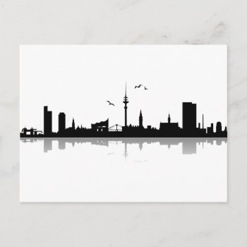 Postcard Hamburg Skyline by JiSign at Zazzle