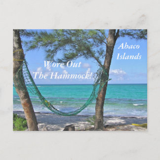 POSTCARD, "HAMMOCK/ABACO ISLANDS/BAHAMAS " POSTCARD