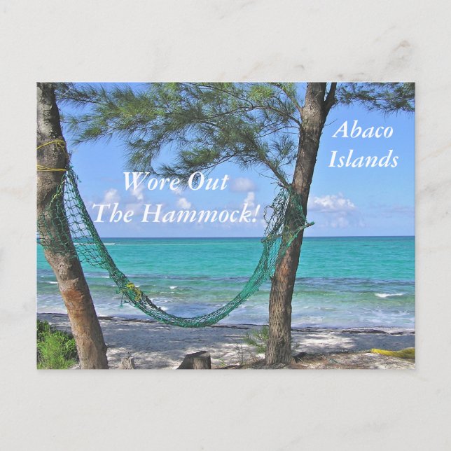 POSTCARD, "HAMMOCK/ABACO ISLANDS/BAHAMAS " POSTCARD (Front)