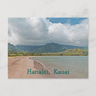 postcard, "HANALEI BEACH, KAUAI" Postcard