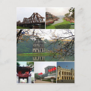 Postcard Hanoi Monuments, Vietnam