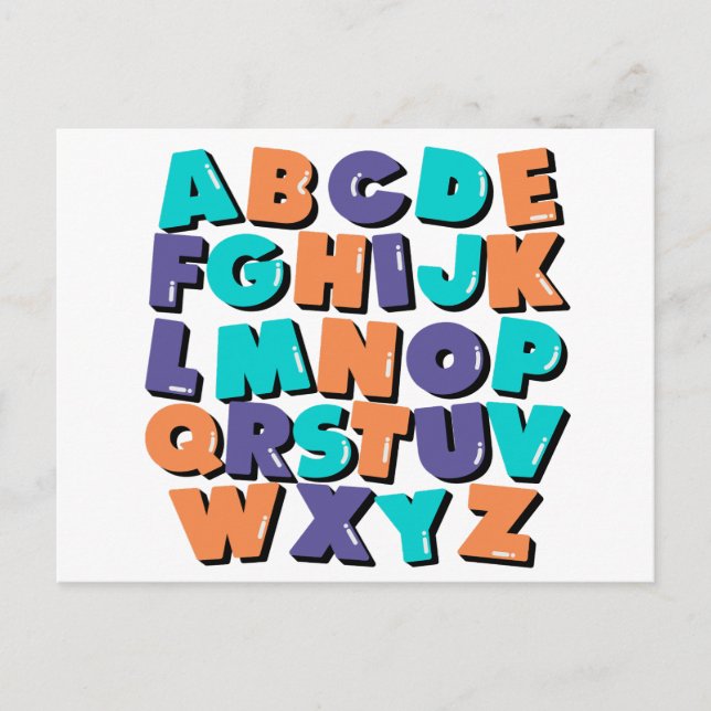 Postcard - Happy Letters (Front)