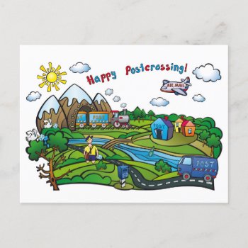 Postcard "happy Postcrossing!" by Colibry at Zazzle