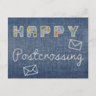 Postcard "Happy Postcrossing Jeans"