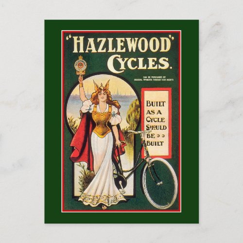 Postcard Hazlewood Cycles _ Vintage Bicycle Postcard