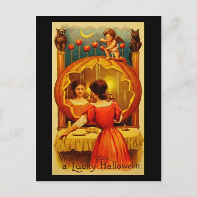 Postcard-Holiday Art-Vintage Halloween 12 Holiday Postcard (Front)