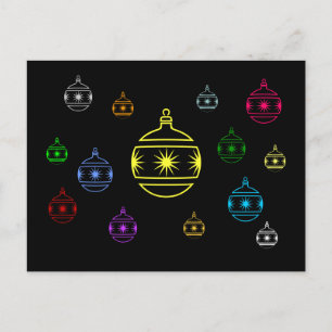 postcard - Holiday Ornaments