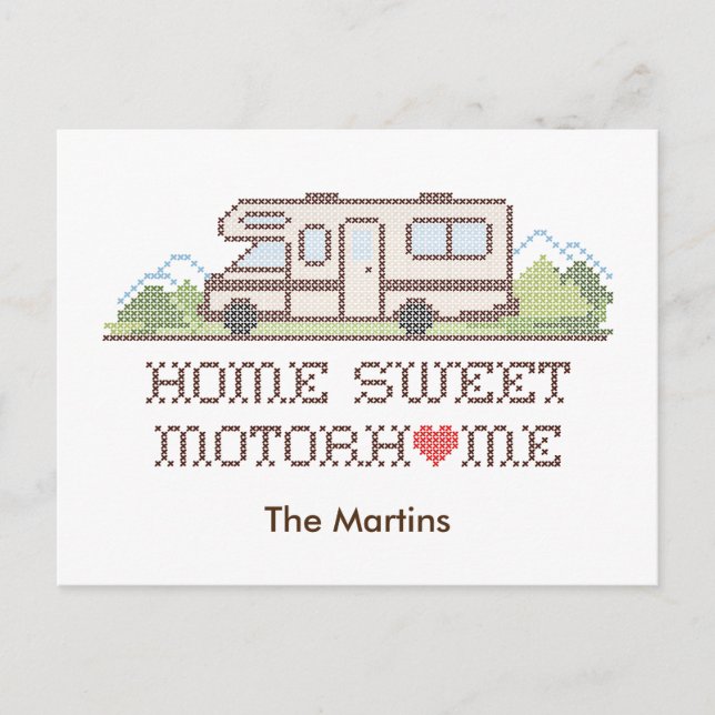 Postcard Home Sweet Motor Home  (Front)