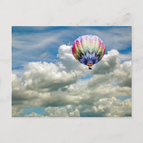 Postcard _ Hot air balloon in clouds