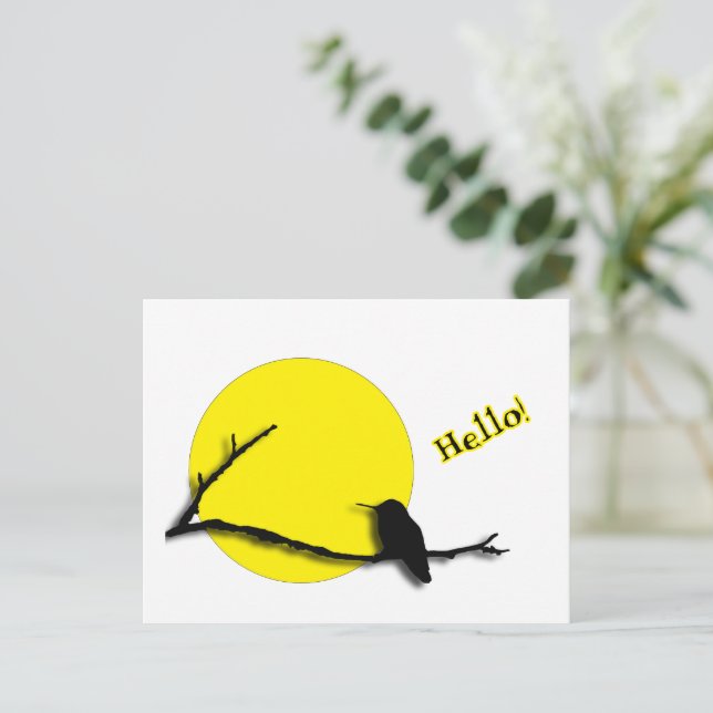 Postcard - Hummingbird Greetings (Standing Front)