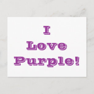 Postcard I Love Purple