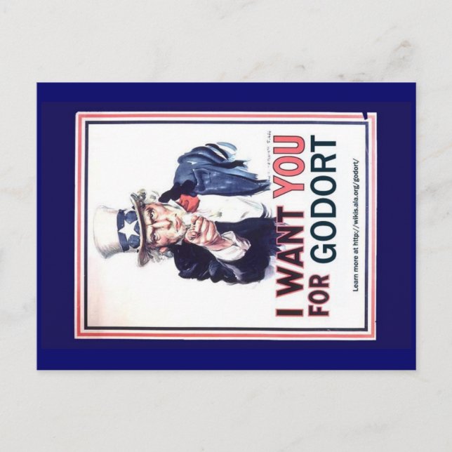 Postcard - I Want You for GODORT (Front)