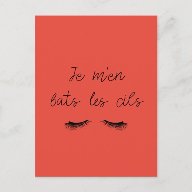 Postcard I'm fighting my lashes (Front)