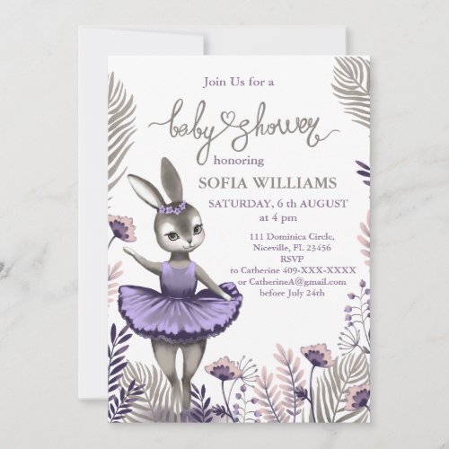 Postcard invitation for a baby shower a