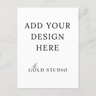 Postcard Invitation Portrait Template Blank