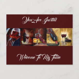 Postcard Invitation - Welcome To My Table