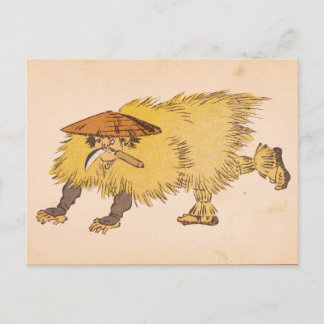 Postcard - Japanese ukiyo-e Minowaraji yokai