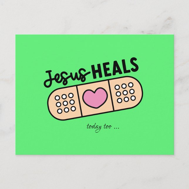 Postcard Jesus heals even today - Jesus heals ... (Front)