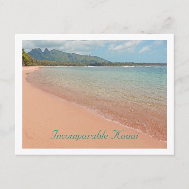 POSTCARD, KAUAI BEACH /MOUNTAINS IN BACKGROUND POSTCARD (Front)