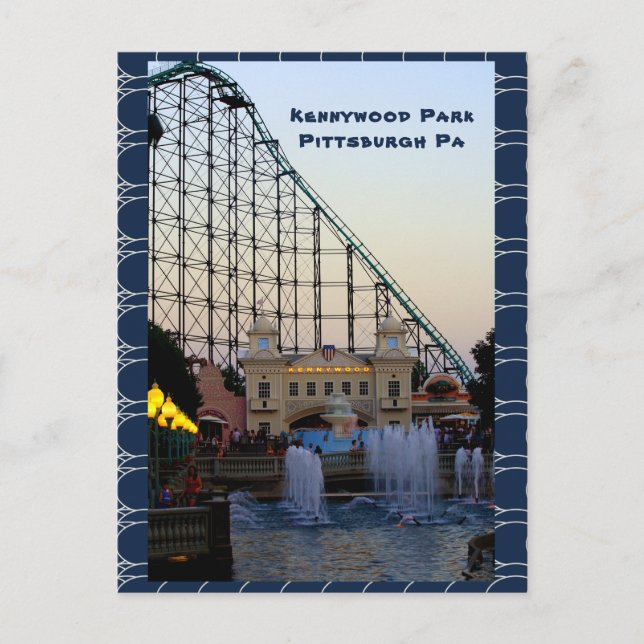 Postcard-Kennywood Park-Dusk-Pittsburgh Postcard (Front)