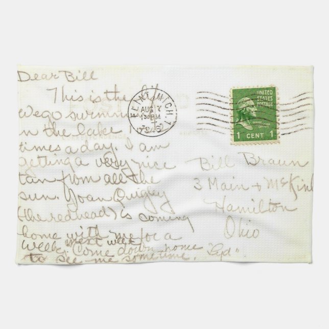 Postcard Kitchen Towel (Horizontal)