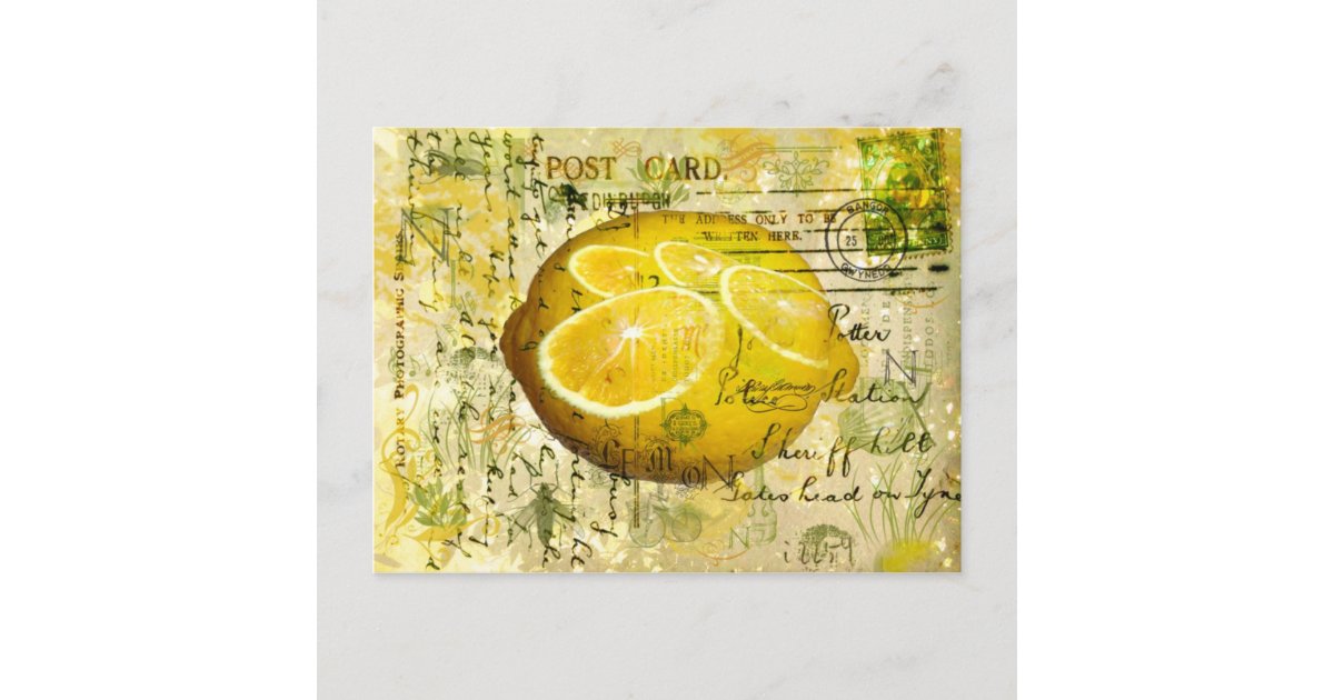 Postcard Lemons | Zazzle