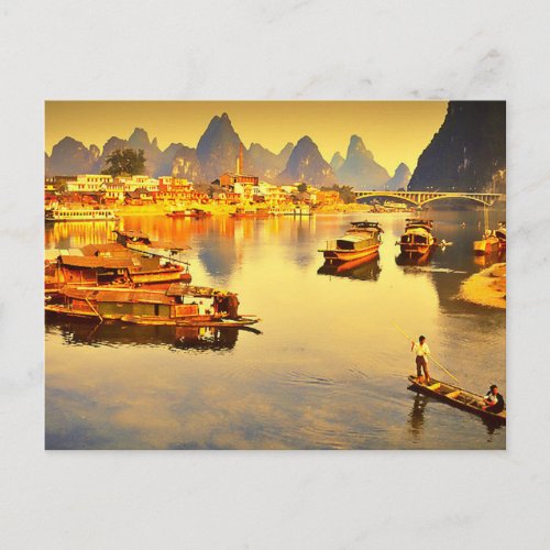Postcard Lijiang River in Guilin China