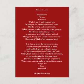 Postcard-Love Art-Love Poem 12 Postcard